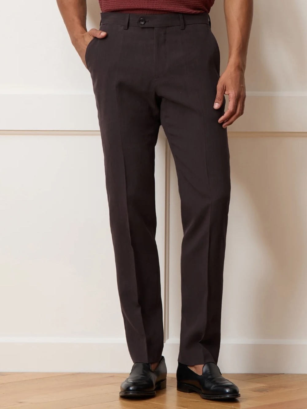 Todd Snyder NWOT Italian Sueded Linen Sutton Trouser in Raisin Brown Men's 34x32
